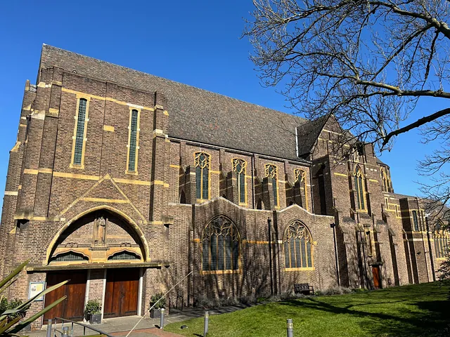 St Barnabas church in winter